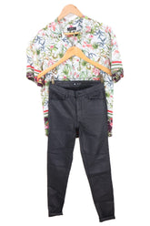 גינס סקיני מבריק בשחור- S-M